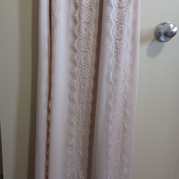 NWT Cream Zara maxi Lace Dress Slightly Sheer Boho Soft Girl Angelic Fairycore - Picture 4 of 11